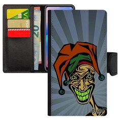 Чехол книжка на смартфон Samsung Galaxy S7 уникальный дизайн Джокер Улыбка Joker Utaupia