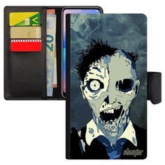 Чехол-книжка на смартфон Эпл Айфон 8 уникальный дизайн Зомби Монстр Оживший Utaupia
