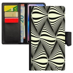 Чехол книжка на смартфон Apple iPhone XS оригинальный дизайн Иллюзия волны Узор Ромб Utaupia