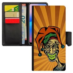 Чехол-книжка на смартфон Самсунг Галакси A10 французский дизайн Джокер Joker Суперзлодей Utaupia
