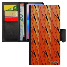 Чехол книжка на смартфон Хуавей P30 Лайт французский дизайн Восход Гора Рельеф Utaupia