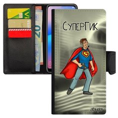 Чехол книжка на смартфон Samsung Galaxy A50 французский дизайн Супергик Комичный Герой Utaupia