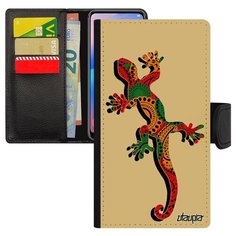 Чехол-книжка на смартфон Samsung Galaxy A5 2017 оригинальный дизайн Саламандра Salamander Utaupia