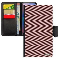 Чехол книжка на смартфон Эпл Айфон 8 оригинальный дизайн Зигзаг Эффект Треугольник Utaupia