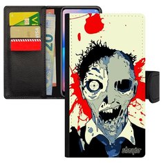 Чехол книжка на смартфон Эпл Айфон 6 6S Плюс уникальный дизайн Зомби Хэллоуин Сплэттер Utaupia