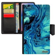 Чехол-книжка на смартфон Mi 8 lite, "Волны" Узор Море Utaupia