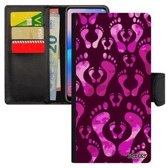 Чехол-книжка на смартфон Samsung Galaxy A40 оригинальный дизайн След стопы Шаг Отпечаток Utaupia