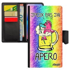 Чехол книжка на смартфон Galaxy S10e, "Не могу - у меня аперитив!" Карикатура Повод Utaupia