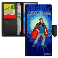 Чехол-книжка на смартфон Самсунг Галакси A10 уникальный дизайн Суперкрестный Супергерой Utaupia