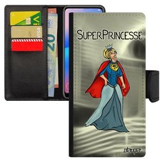 Чехол-книжка на смартфон Samsung Galaxy A40 французский дизайн Суперпринцесса Шутка Юмор Utaupia