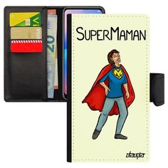 Чехол-книжка на смартфон Apple iPhone 6 6S Plus французский дизайн Супермама Веселый Смешной Utaupia