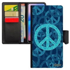 Чехол-книжка на смартфон Xiaomi Redmi 6a уникальный дизайн Peace and Love Пацифизм Стрит-арт Utaupia