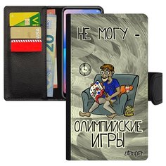 Чехол-книжка на смартфон Samsung Galaxy S7, "Не могу - олимпийские игры!" Комикс Юмор Utaupia