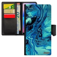 Чехол книжка на смартфон Samsung Galaxy S7 Edge, "Волны" Краски Впечатление Utaupia