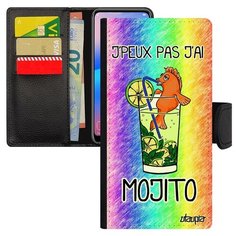 Чехол-книжка на смартфон Samsung Galaxy A40, "Не могу - у меня мохито!" Коктейль Шутка Utaupia