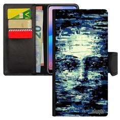 Чехол книжка на телефон Ксиаоми Редми 6а уникальный дизайн Женское лицо Маска Фантастичный Utaupia