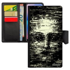 Чехол книжка на смартфон Samsung Galaxy S7 французский дизайн Женское лицо Эфемерный Utaupia