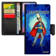 Чехол-книжка на смартфон Samsung Galaxy A50 французский дизайн Супербретонка Комичный Шутка Utaupia