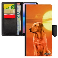 Чехол книжка на смартфон Samsung Galaxy S7 Edge оригинальный дизайн Лабрадор Компаньон Utaupia