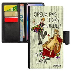 Чехол-книжка на смартфон iPhone 7, "Не могу - у меня лама!" Карикатура Комикс Utaupia