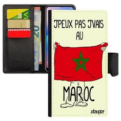 Чехол книжка на смартфон iPhone XS, "Еду в Марокко" Флаг Патриот Utaupia