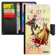 Чехол-книжка на смартфон Galaxy S7 Edge, "Не могу - у меня лама!" Прикол Пародия Utaupia