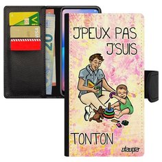 Чехол-книжка на смартфон iPhone X, "Не могу - стал дядей!" Пародия Семья Utaupia