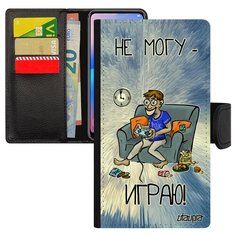 Чехол-книжка на смартфон iPhone XS, "Не могу - играю!" Геймер Игра Utaupia