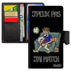 Чехол-книжка на смартфон iPhone X, "Не могу - у меня матч!" Карикатура Чемпионат Utaupia