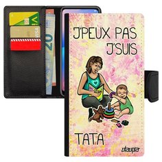 Чехол-книжка на смартфон Apple iPhone XS, "Не могу - стала тетей!" Пародия Шутка Utaupia