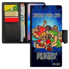 Чехол книжка на смартфон P30 Lite, "Не могу - у меня регби!" Пародия Игра Utaupia