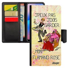 Чехол-книжка на смартфон Xiaomi Redmi 6a, "Не могу - у меня фламинго!" Юмор Комикс Utaupia