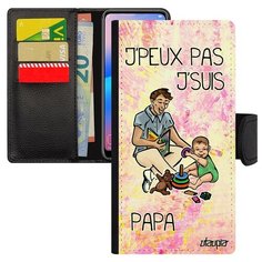 Чехол-книжка на смартфон Galaxy A40, "Не могу - стал папой!" Карикатура Отчим Utaupia