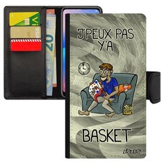 Чехол книжка на смартфон Apple iPhone X, "Не могу - смотрю баскетбол!" Игра Юмор Utaupia