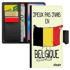 Чехол-книжка на смартфон Galaxy S8, "Еду в Бельгию" Путешествие Флаг Utaupia