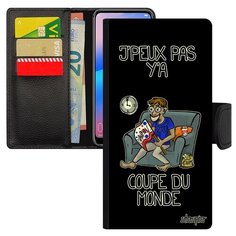 Чехол книжка на смартфон Redmi 6a, "Не могу - кубок мира!" Карикатура Комикс Utaupia