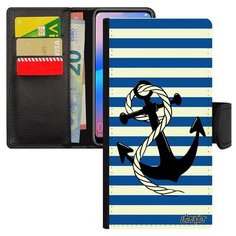 Чехол-книжка на смартфон Xiaomi Redmi 6a французский дизайн Якорь ВМФ Море Utaupia