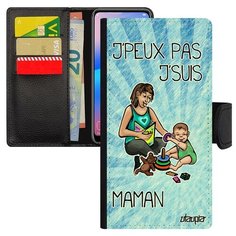 Чехол книжка на смартфон Samsung Galaxy A40, "Не могу - стала мамой!" Карикатура Юмор Utaupia