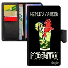 Чехол книжка на смартфон Apple iPhone 8, "Не могу - у меня мохито!" Коктейль Аперитив Utaupia