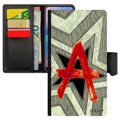 Чехол-книжка на смартфон Xiaomi mi 8 lite французский дизайн Анархия Знак Забастовка Utaupia