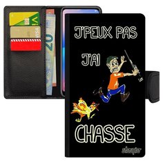 Чехол книжка на смартфон Apple iPhone X, "Не могу - у меня охота!" Охотник Комикс Utaupia