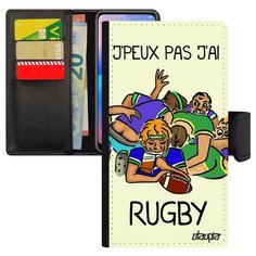 Чехол книжка на смартфон iPhone 7, "Не могу - у меня регби!" Игра Шутка Utaupia