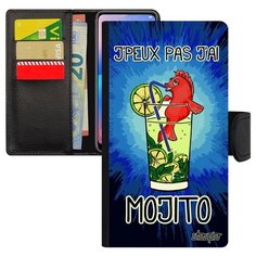 Чехол-книжка на смартфон iPhone 7, "Не могу - у меня мохито!" Юмор Шутка Utaupia