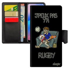 Чехол книжка на смартфон P30 Lite, "Не могу - смотрю регби!" Спорт Шутка Utaupia