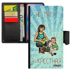 Чехол-книжка на смартфон Samsung Galaxy S10e, "Не могу - стала крестной!" Комикс Карикатура Utaupia