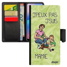 Чехол-книжка на смартфон P30 Lite, "Не могу - стала бабушкой!" Пародия Бабуля Utaupia