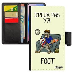 Чехол-книжка на смартфон iPhone XS, "Не могу - смотрю футбол!" Болельщик Комикс Utaupia