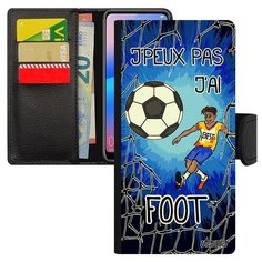 Чехол-книжка на смартфон Xiaomi Redmi 6a, "Не могу - у меня футбол!" Комикс Спорт Utaupia