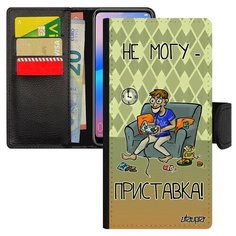 Чехол-книжка на мобильный Galaxy A10, "Не могу - у меня приставка!" Карикатура Консоль Utaupia