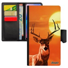 Чехол-книжка на смартфон Самсунг Галакси S10Е уникальный дизайн Олень Самец Косуля Utaupia